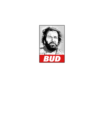 Bud Spencer halftone model gri pe tricou