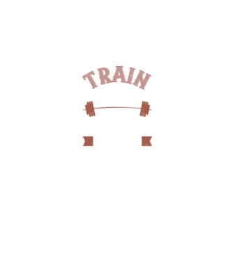 Train Hard model albastru jeanși pe tricou