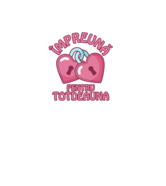 mpreună pentru totdeauna  model alb pe tricou