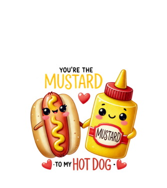 Mustard to my Hot Dog model alb pe tricou