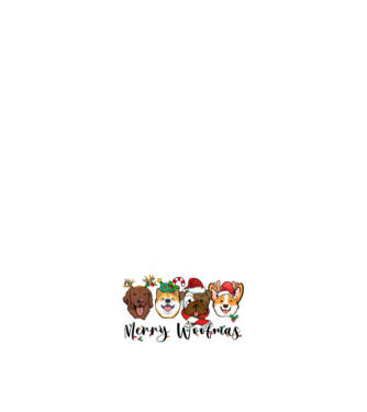 Merry woofmas 2 model negru pe tricou