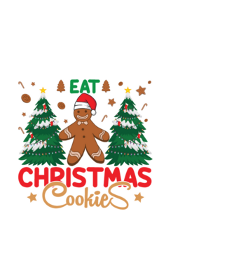 Life is short - eat christmas cookies model negru pe tricou