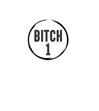 BITCH 1 model gri pe tricou