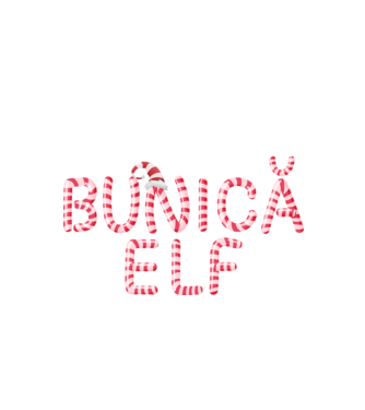 bunică elf model negru pe tricou