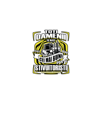 Toți oamenii stivuitoriști model negru pe tricou