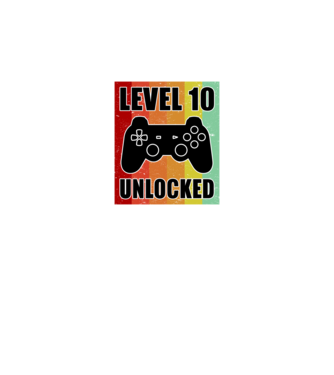 level 10 unlocked retro gamer model negru pe tricou