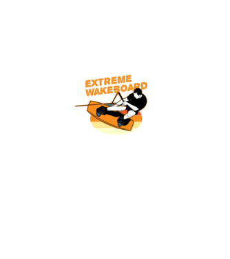 Wakeboard model negru pe tricou