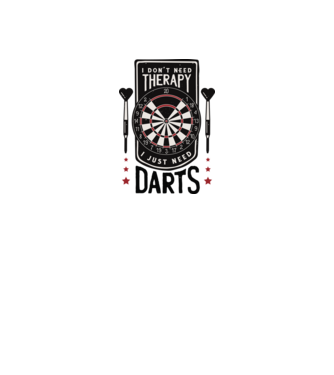 Darts Therapy model alb pe tricou