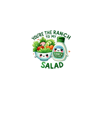 Ranch to my Salad model alb/roșu pe tricou