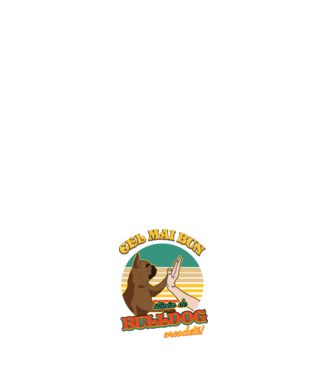 Cel mai bun stăpân de bulldog vreodată! model negru pe tricou
