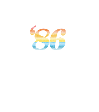 Retro Birthday 1986 model alb pe tricou