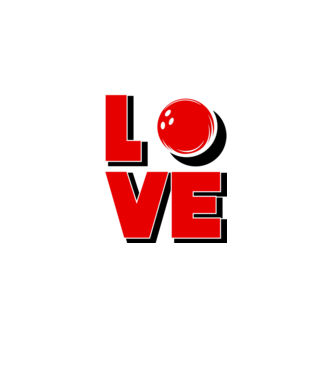 Love bowling model gri pe tricou