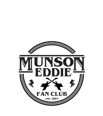 eddie munson fan club est 1983 model alb pe tricou