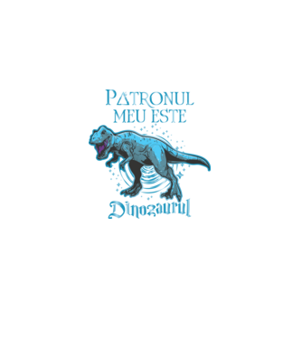 Patronul meu este dinozaurul model negru pe tricou