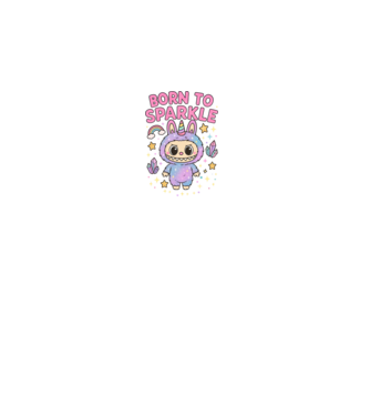 Born to sparkle model negru pe tricou