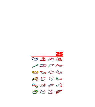 F1 calendar 2025 Negru model alb pe tricou