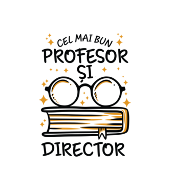 Cel mai profesor director model alb pe tricou