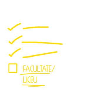 Cheklist educație - Gimnaziu negru model alb pe tricou