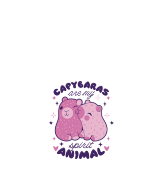 Capybaras are my spirit animal model alb pe tricou