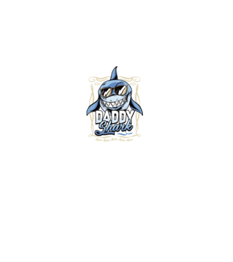 Daddy Shark model negru pe tricou