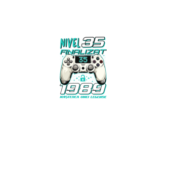 Nivel finalizat 35 1990 model turcoaz pe tricou