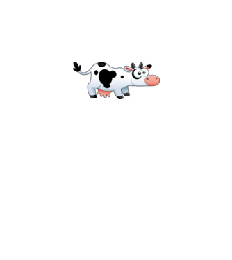 Cow model albastru regal pe tricou