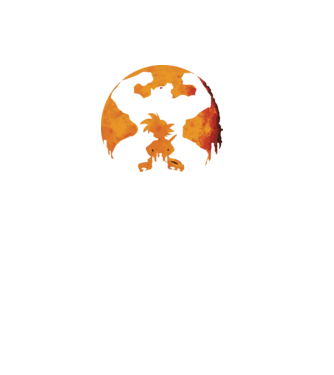 goku sunset model negru pe tricou