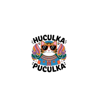 Huculka Puculka pisică 3 model roz deschis pe tricou