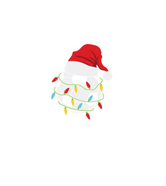 Football christmas model negru pe tricou