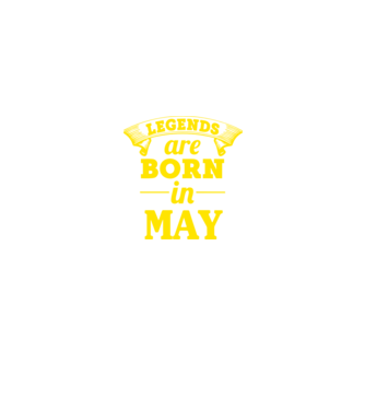 Legends are born in May model turcoaz pe tricou