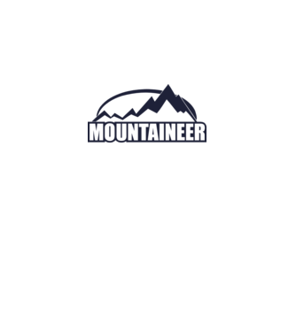 mountaineer model alb pe tricou