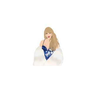 Taylor Swift blue model alb pe tricou
