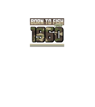 Born to fish since 1960 model negru pe tricou