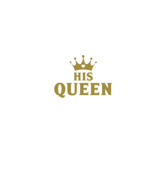 His Queen model negru pe tricou