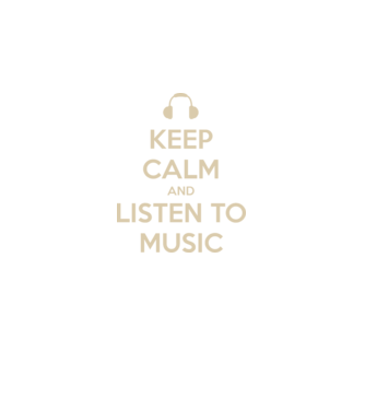keep calm and listen to music model negru pe tricou