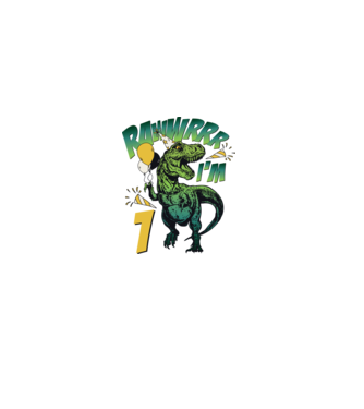 'Birthday Dinosaur rawww i''m 1' model alb pe tricou