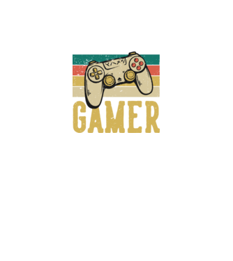 Retro gamer model negru pe tricou
