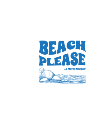 Beach please, e Marea Neagră! model alb pe tricou