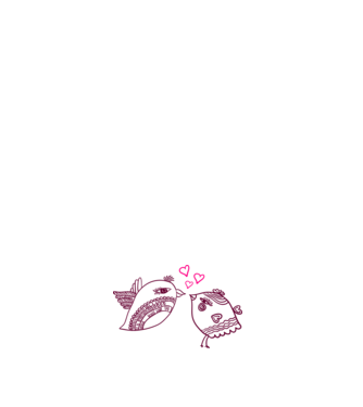 lovebirds model negru pe tricou