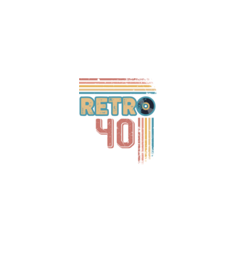 Retro 40 Birthday model alb pe tricou