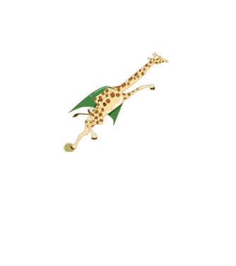 Girafă Super model alb pe tricou