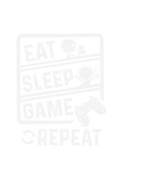 Eat sleep game repeat model negru pe tricou