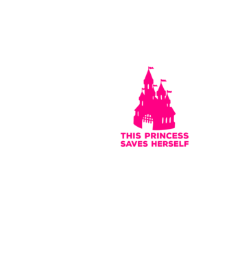 This princess saves herself model galben neon pe tricou