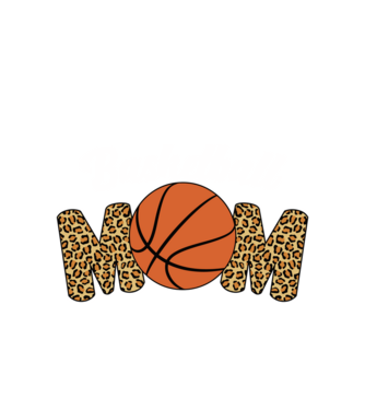 Basketball Mom model alb pe tricou