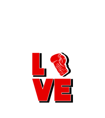 LOVE BOX model alb pe tricou