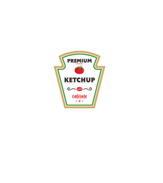 ketchup premium - calitate model roșu pe tricou