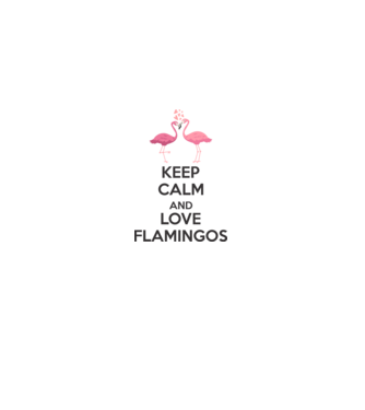 KEEP CALM and love flamingos dark model alb pe tricou