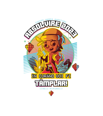 absolvire 2023 tâmplar model alb pe tricou