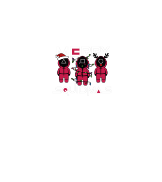Merry squidmas model negru pe tricou
