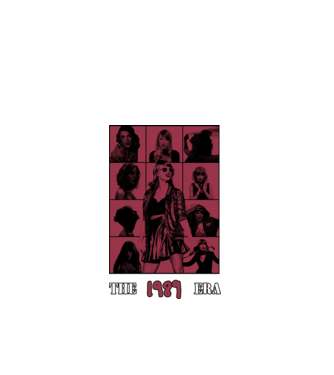 Taylor Swift ERAS red model negru pe tricou